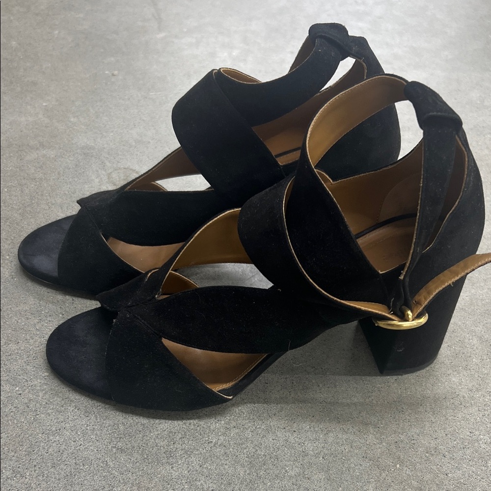 Chloe Black Suede Heels